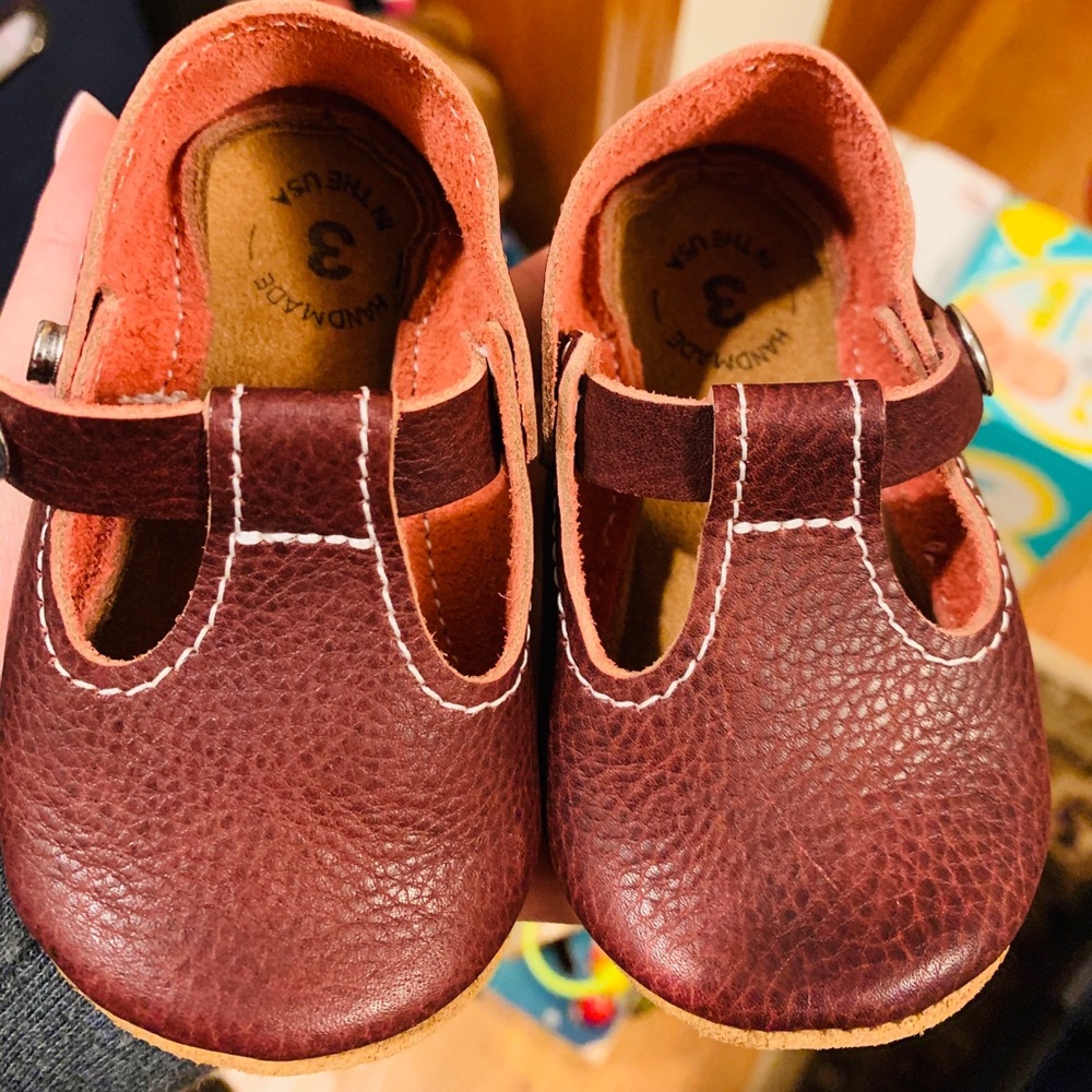 Mon Petit black cherry tstraps